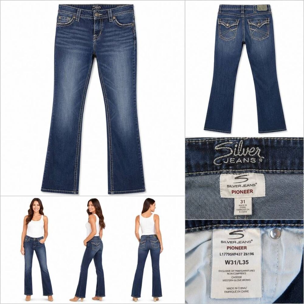 Silver Jeans Pioneer Bootcut Jeans W31 L35 Medium Wash